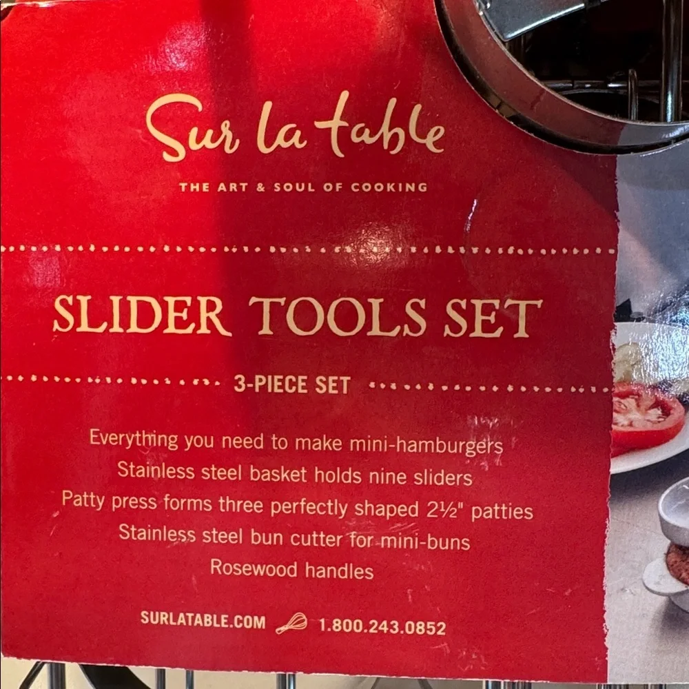Sur La Table Slider Tools Set Stainless Steel with Wood Handle